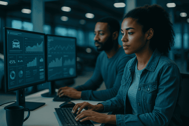 visualizando o dashboard de estoque no renave